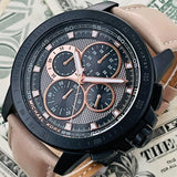  Shop Authentic Michael Kors Ryker Chronograph Black Dial Beige Leather Strap Watch For Men - MK8520 - Luxxuri