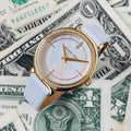  Shop Authentic Michael Kors Cinthia Mother of Pearl Dial White Leather Strap Watch for Women - MK2662 - Luxxuri