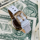  Shop Authentic Michael Kors Cinthia Mother of Pearl Dial White Leather Strap Watch for Women - MK2662 - Luxxuri
