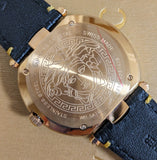  Shop Authentic Versace V Metal Icon Black Dial Black Leather Strap Watch For Men - VQL020015 - Luxxuri