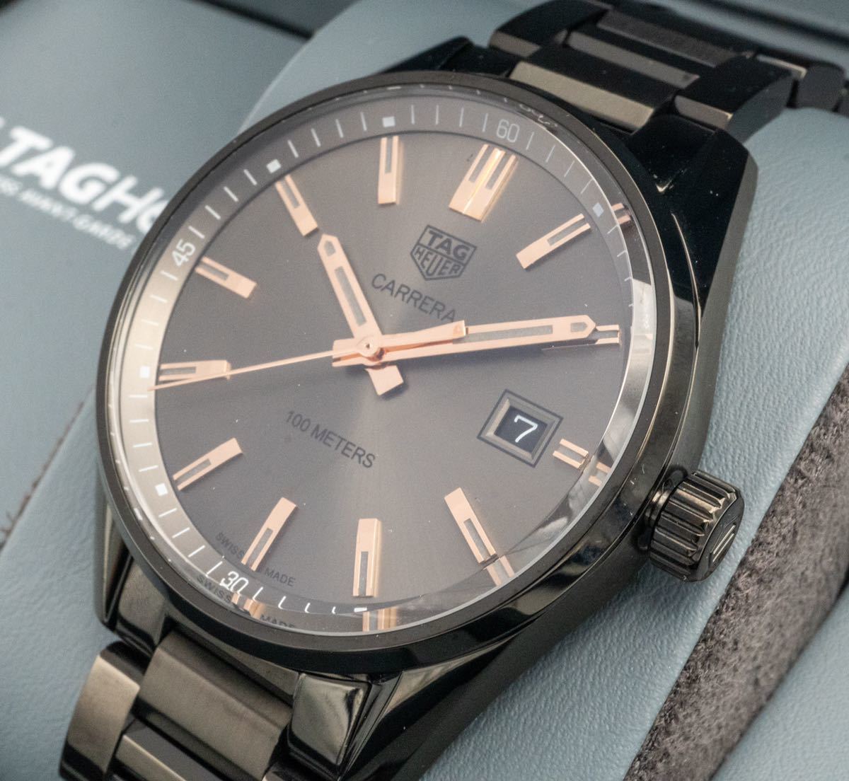 Tag Heuer Carrera Special Edition Black Dial Black Steel Strap Watch for Women - WAR1113.BA0602