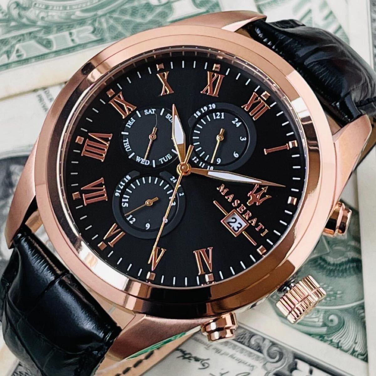  Shop Authentic Maserati Traguardo Chronograph Black Dial Black Leather Strap Watch For Men - R8871612002 - Luxxuri