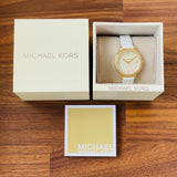  Shop Authentic Michael Kors Cinthia Mother of Pearl Dial White Leather Strap Watch for Women - MK2662 - Luxxuri
