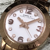  Shop Authentic Marc Jacobs Amy White Dial Rose Gold Steel Strap Watch for Women - MBM3227 - Luxxuri