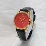  Shop Authentic Gucci G Timeless Coral Red Dial Black Leather Strap Watch For Men - YA126464 - Luxxuri