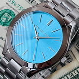  Shop Authentic Michael Kors Runway Blue Dial Silver Steel Strap Watch for Women - MK3292 - Luxxuri
