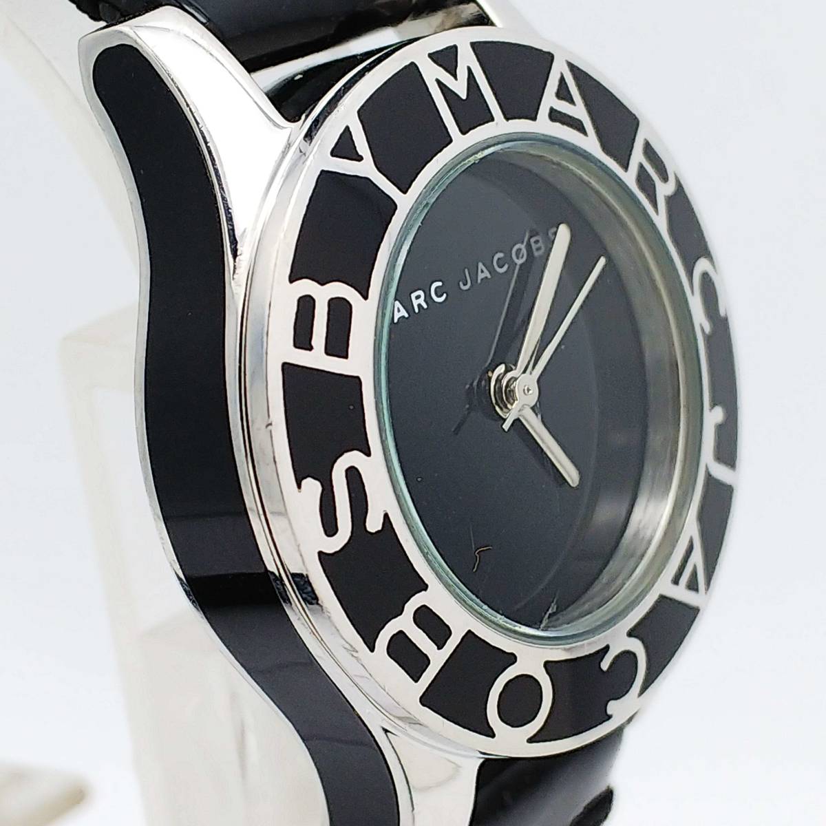 Marc Jacobs Blade Black Dial Black Leather Strap Watch for Women - MBM1082