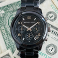  Shop Authentic Michael Kors Runway Black Ceramic Dial Black Steel Strap Watch for Women - MK5162 - Luxxuri