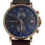  Shop Authentic Tommy Hilfiger Daniel Blue Dial Brown Leather Strap Watch for Men - 1710418 - Luxxuri