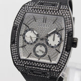  Shop Authentic Guess Phoenix Multifunction Crystals Silver Dial Black Steel Strap Watch For Men - GW0094G3 - Luxxuri