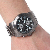  Shop Authentic Marc Jacobs Larry Chronograph Black Dial Silver Steel Strap Watch for Men - MBM5050 - Luxxuri