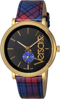  Shop Authentic Versace V-Circle The Clans Edition Black Dial Red & Blue Leather Strap Watch for Women - VEBQ00218 - Luxxuri