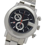 Shop Authentic Gucci G Chrono Black Dial Silver Steel Strap Watch For Men - YA101309 - Luxxuri