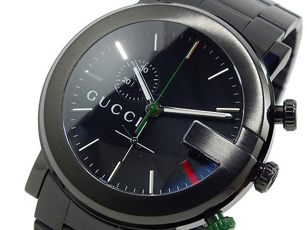  Shop Authentic Gucci G Chrono Black Dial Black Steel Strap Watch For Men - YA101331 - Luxxuri
