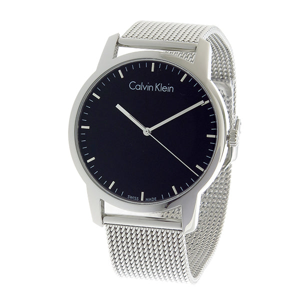  Shop Authentic Calvin Klein City Chronograph Black Dial Silver Mesh Bracelet Watch for Men - K2G2G121 - Luxxuri