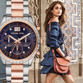  Shop Authentic Michael Kors Brinkley Blue Dial Two Tone Steel Strap Watch for Women - MK6205 - Luxxuri