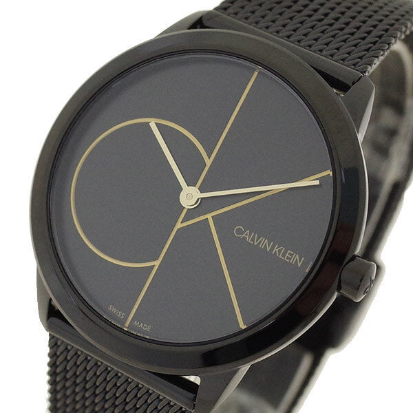  Shop Authentic Calvin Klein Minimal Black Dial Black Mesh Bracelet Watch for Men - K3M214X1 - Luxxuri