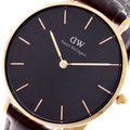  Shop Authentic Daniel Wellington Classic Petite York Black Dial Brown Leather Strap Watch For Women - DW00100170 - Luxxuri