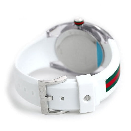  Shop Authentic Gucci SYNC XXL White Dial White Rubber Strap Watch For Men - YA137102 - Luxxuri