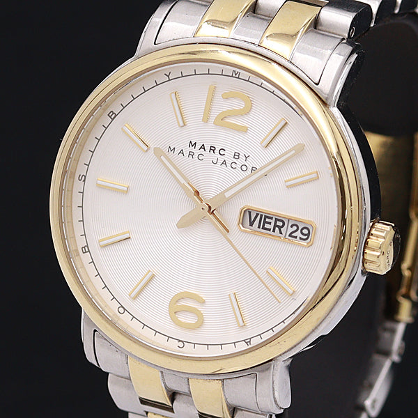  Shop Authentic Marc Jacobs Fergus Silver Dial Two Tone Steel Strap Watch for Women - MBM8652 - Luxxuri