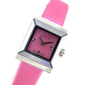  Shop Authentic Gucci G-Frame Square Fuchsia Mother of Pearl Dial Fuchsia Leather Strap Watch For Women - YA128533 - Luxxuri