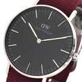  Shop Authentic Daniel Wellington Classic Roselyn Black Dial Maroon Nylon Strap Watch For Women - DW00100274 - Luxxuri
