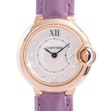  Shop Authentic Cartier Ballon Bleu Diamonds White Dial Pink Leather Strap Watch for Women - WE902050 - Luxxuri