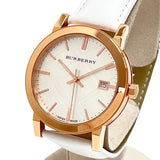  Shop Authentic Burberry The City White Dial White Leather Strap Watch for Women - BU9012 - Luxxuri