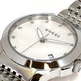  Shop Authentic Gucci G Timeless Diamonds Mother of Pearl Dial Silver Steel Strap Watch For Women - YA126504 - Luxxuri