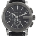  Shop Authentic Gucci G Chrono Black Dial Black Leather Strap Watch For Men - YA101205 - Luxxuri