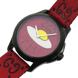  Shop Authentic Gucci G Timeless Ghost Red Dial Red Leather Strap Watch For Men - YA1264023 - Luxxuri