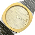  Shop Authentic Gucci 25H Quartz Gold Dial Silver Steel Strap Watch for Men - YA163405 - Luxxuri