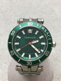  Shop Authentic Versace Greca Sport Quartz Green Dial Silver Steel Strap Watch For Men - VEZ300421 - Luxxuri