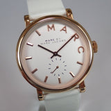  Shop Authentic Marc Jacobs Baker White Dial White Leather Strap Watch for Women - MBM1283 - Luxxuri