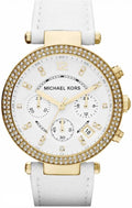  Shop Authentic Michael Kors Parker White Dial with Diamonds White Leather Strap Watch for Women - MK2290 - Luxxuri