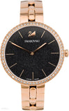  Shop Authentic Swarovski Cosmopolitan Black Dial Rose Gold Steel Strap Watch for Women - 5517797 - Luxxuri