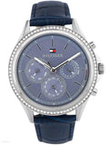  Shop Authentic Tommy Hilfiger Ari Quartz Diamonds Blue Dial Blue Leather Strap Watch for Women - 1781979 - Luxxuri