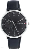  Shop Authentic Tommy Hilfiger Brooklyn Black Dial Black Leather Strap Watch for Men - 1791509 - Luxxuri