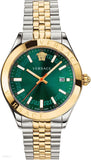  Shop Authentic Versace Hellenyium Quartz Green Dial Two Tone Steel Strap Watch For Men - VEVI00620 - Luxxuri