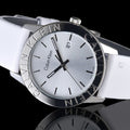  Shop Authentic Calvin Klein Steady Silver Dial White Leather Strap Watch for Women - K7Q211L6 - Luxxuri