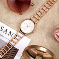  Shop Authentic Calvin Klein Stately White Dial Rose Gold Steel Strap Watch for Women - K3G23626 - Luxxuri