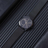  Shop Authentic Calvin Klein Minimal Black Dial Black Mesh Bracelet Watch for Men - K3M214X1 - Luxxuri