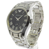  Shop Authentic Emporio Armani Valente Black Dial Silver Steel Strap Watch For Men - AR0680 - Luxxuri
