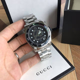  Shop Authentic Gucci Dive Snake Black Dial Silver Steel Strap Watch For Men - YA136218 - Luxxuri