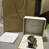  Shop Authentic Versace Casual Chronograph Blue Dial Blue Leather Strap Watch for Men - VERG004-18 - Luxxuri