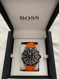  Shop Authentic Hugo Boss Energy Chronograph Quartz Black Dial Orange Rubber Strap Watch For Men - 1513970 - Luxxuri