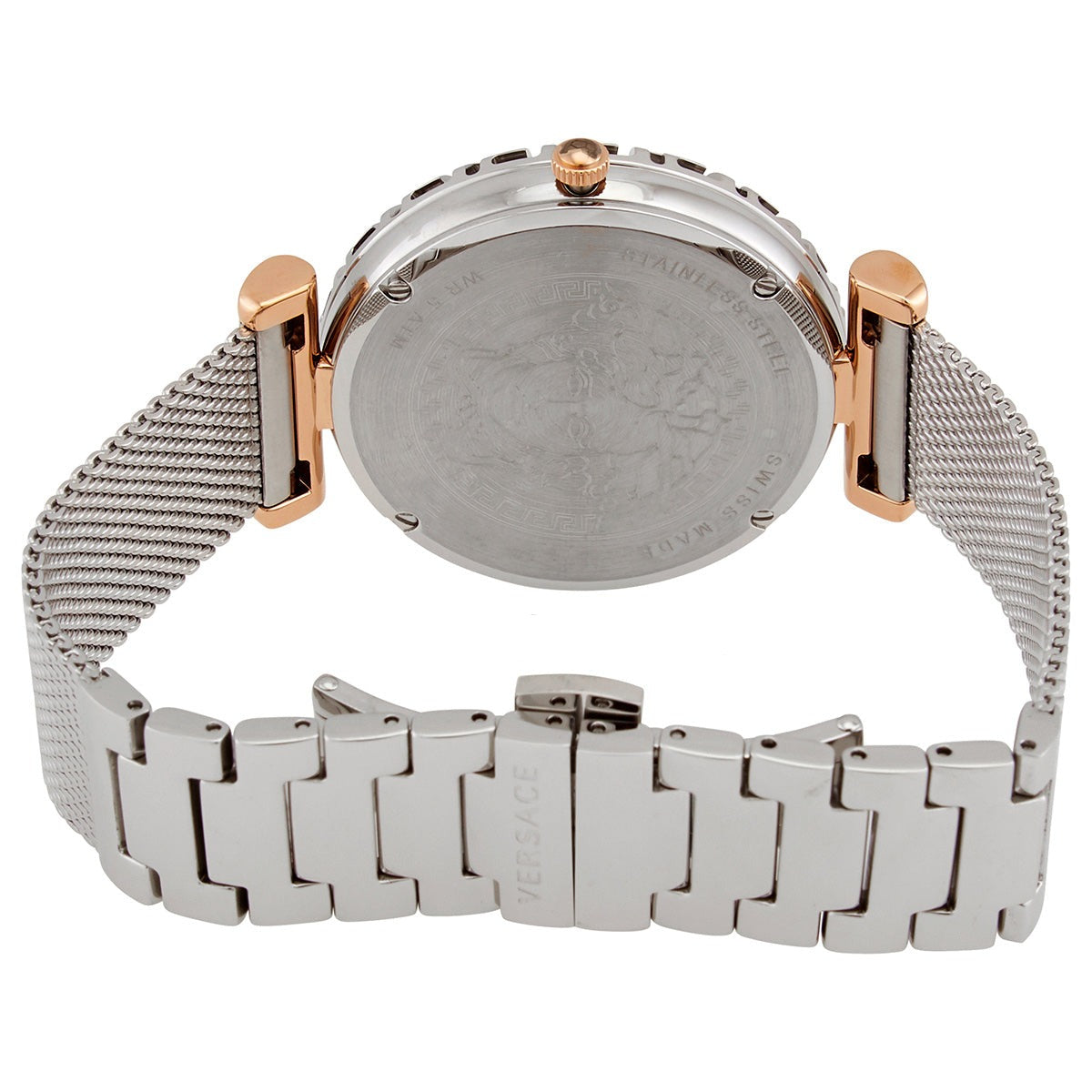  Shop Authentic Versace Palazzo Empire Silver Dial Silver Mesh Bracelet Watch for Women - VEDV00419 - Luxxuri