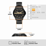  Shop Authentic Armani Exchange Hampton Chronograph Black Dial Black Steel Strap Watch For Men - AX2413 - Luxxuri
