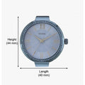 Guess Soho Diamonds Blue Dial Blue Mesh Bracelet Watch For Women - W0638L3