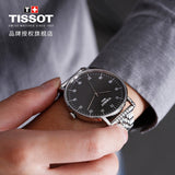  Shop Authentic Tissot Everytime Large Black Dial Silver Mesh Bracelet Watch For Men - T109.610.11.077.00 - Luxxuri
